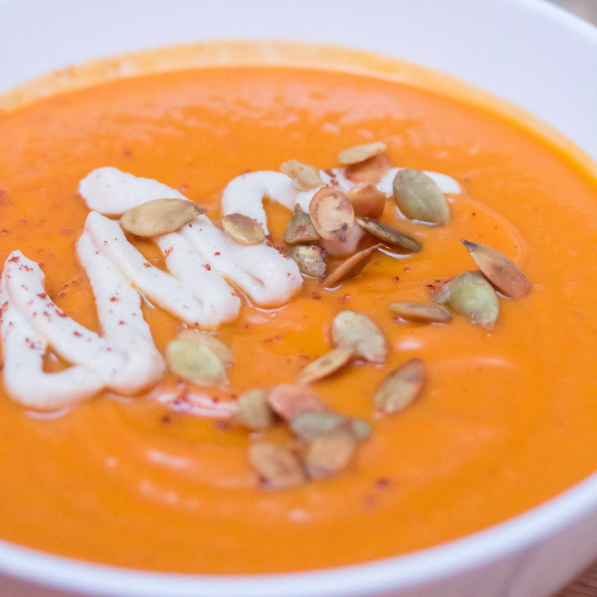 Curry and Maple Sweet Potato Soup