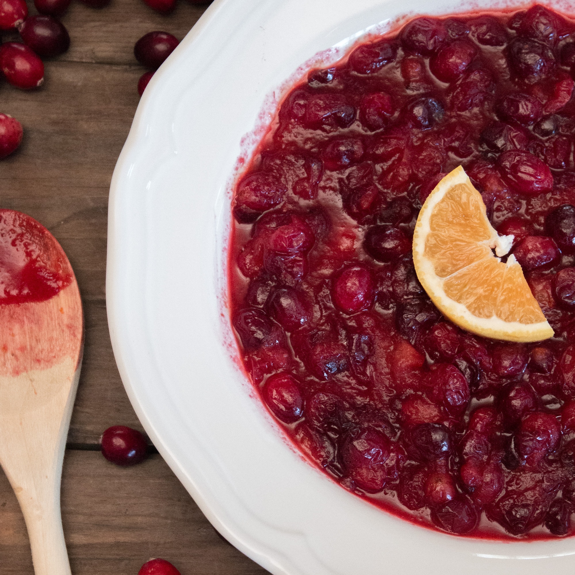 Homemade Cranberry Sauce with Ginger, Orange Zest