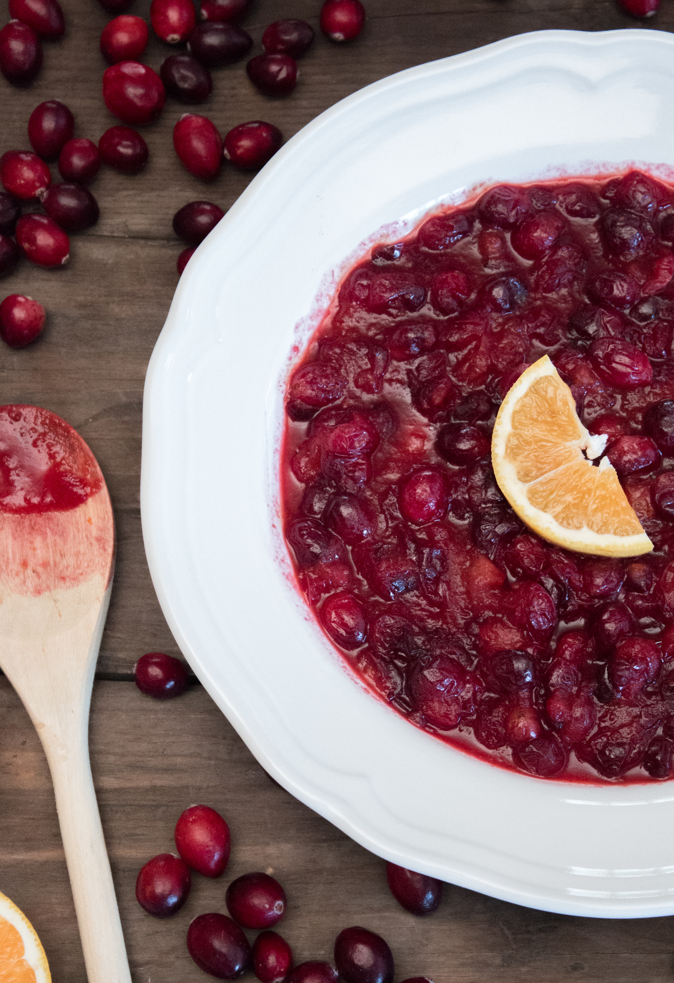 Homemade Cranberry Sauce with Ginger, Orange Zest