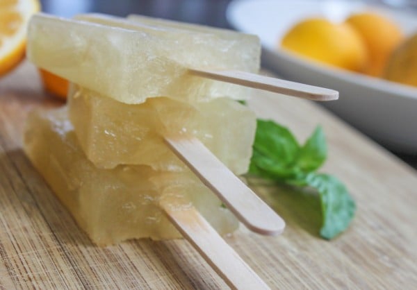 Green Tea, Basil and Meyer Lemon Popsicle Recipe