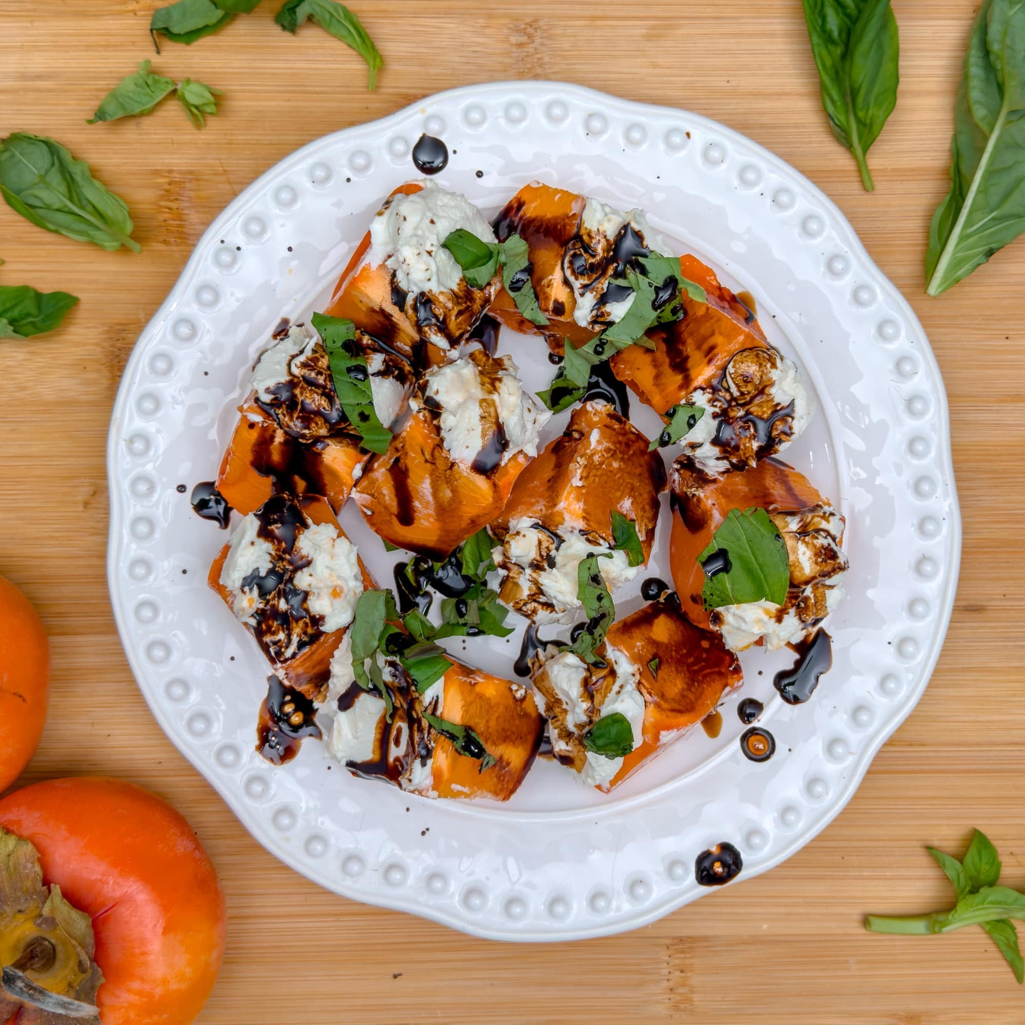 Persimmon Caprese Salad