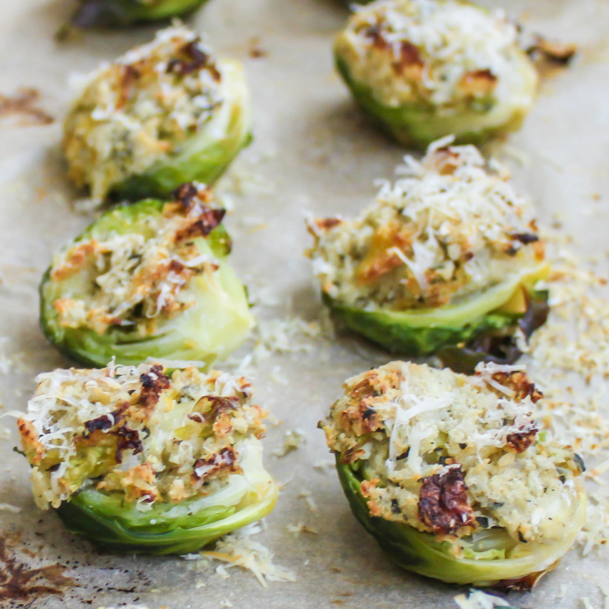 Stuffed Brussels Sprouts with Garlic & Herbs