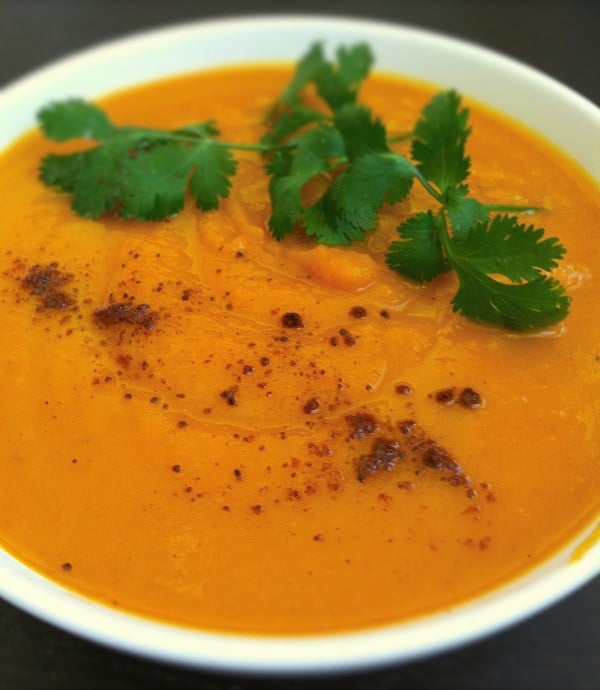 Curry and Maple Sweet Potato Soup