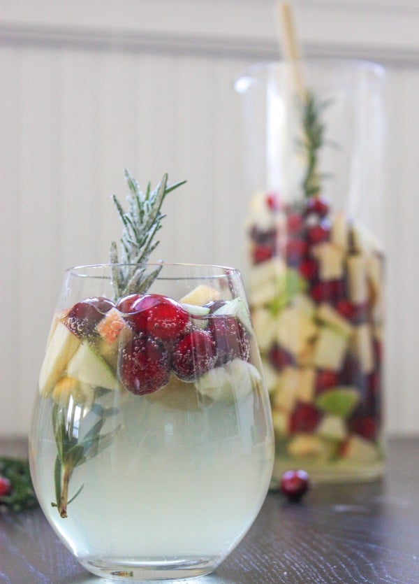 Rosemary Cranberry White Sangria