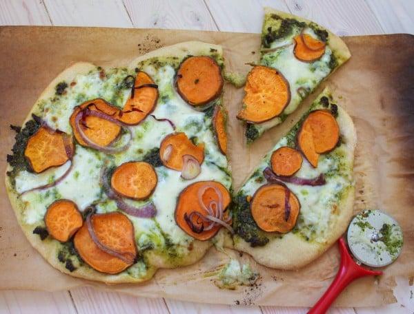 Sweet Potato & Kale Pesto Pizza Main