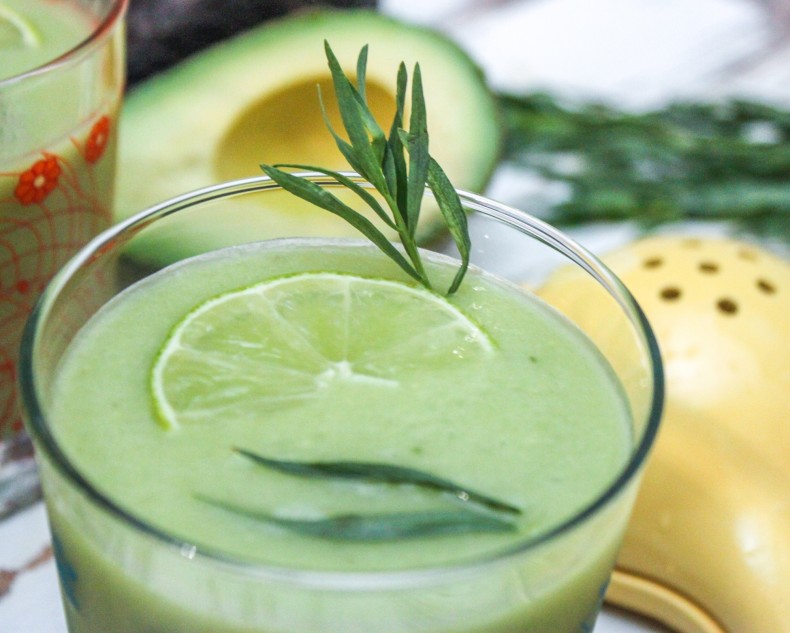 Frozen Avocado Margarita Close Up