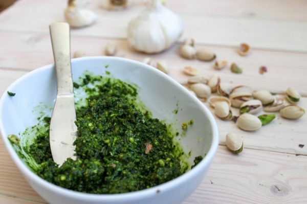 Raw Pistachio and Kale Pesto