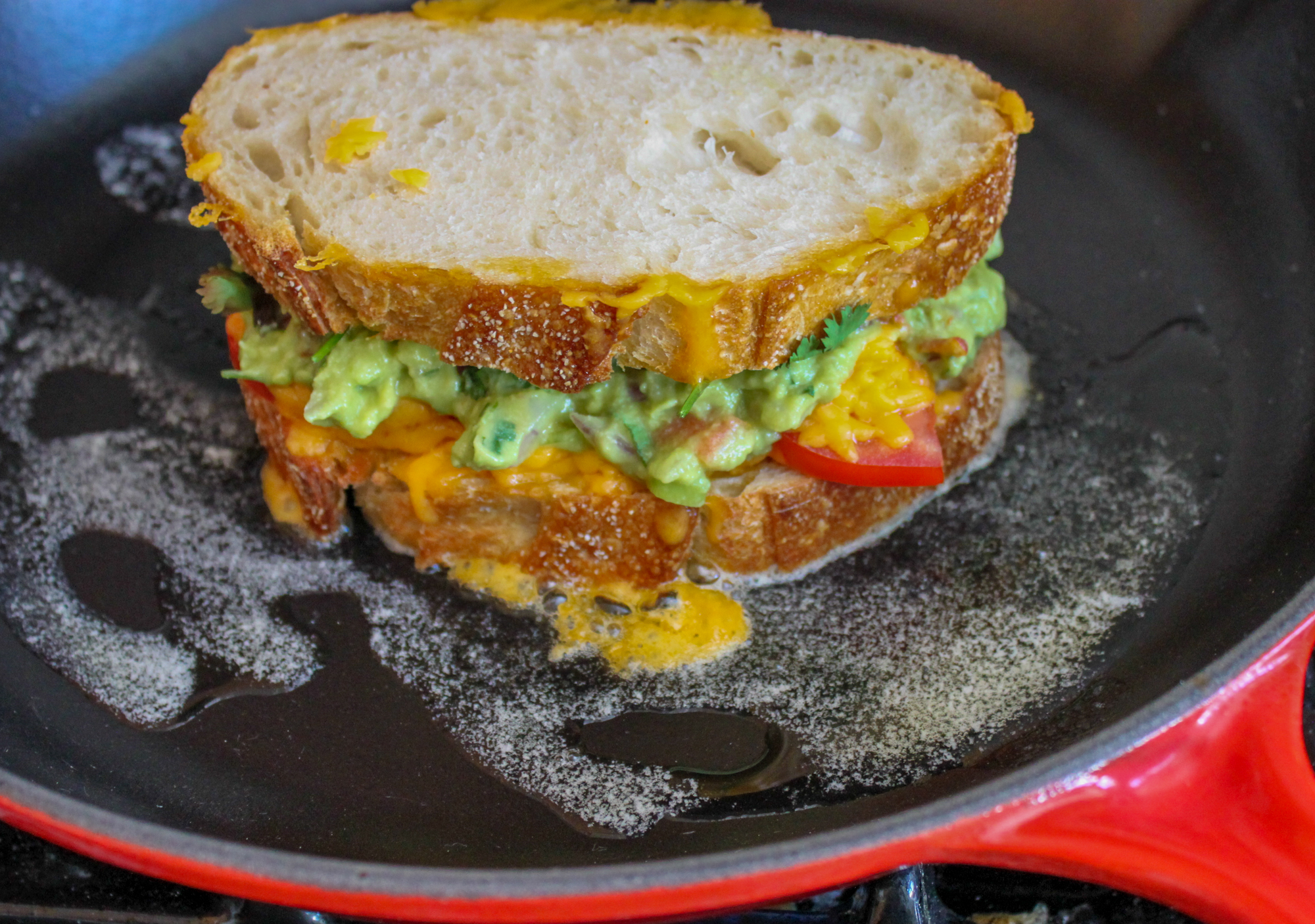 Guacamole Grilled Cheese Sandwich