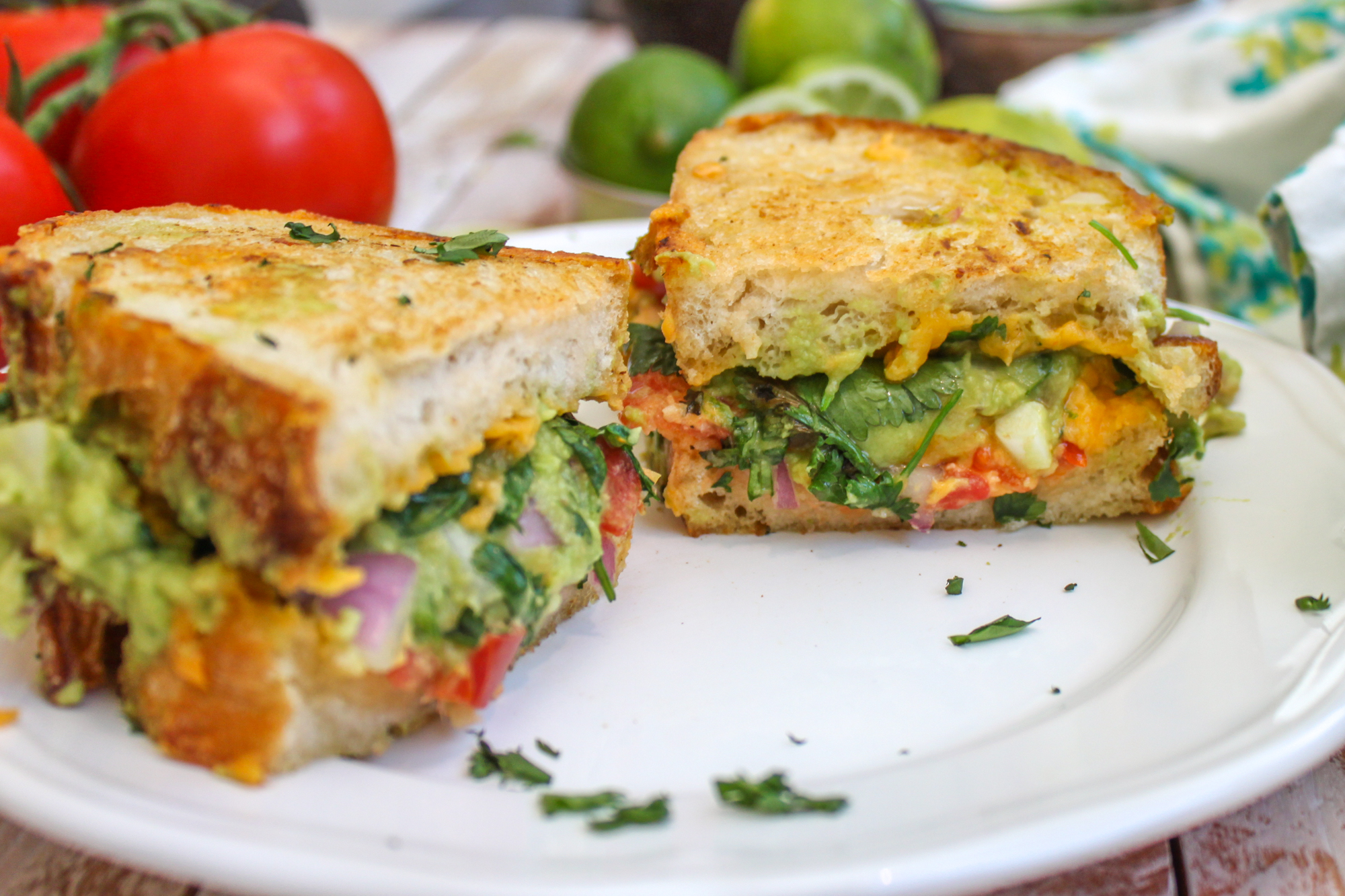 Guacamole Grilled Cheese Sandwich