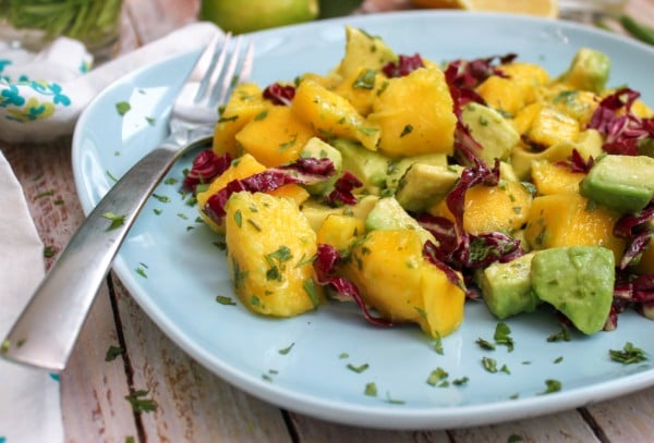 Mango Avocado Salad Close Up