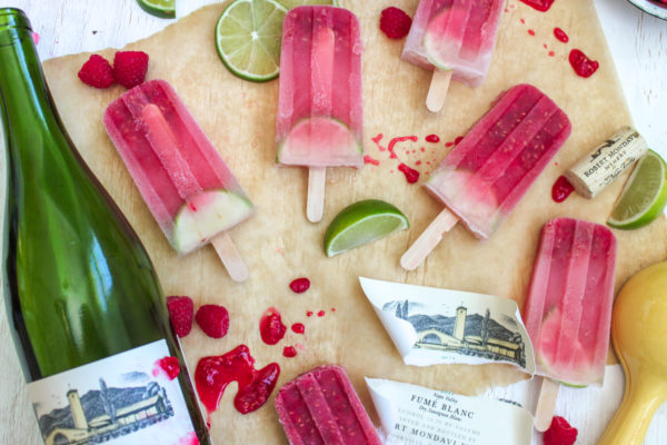 Raspberry Lime Sangria Popsicle