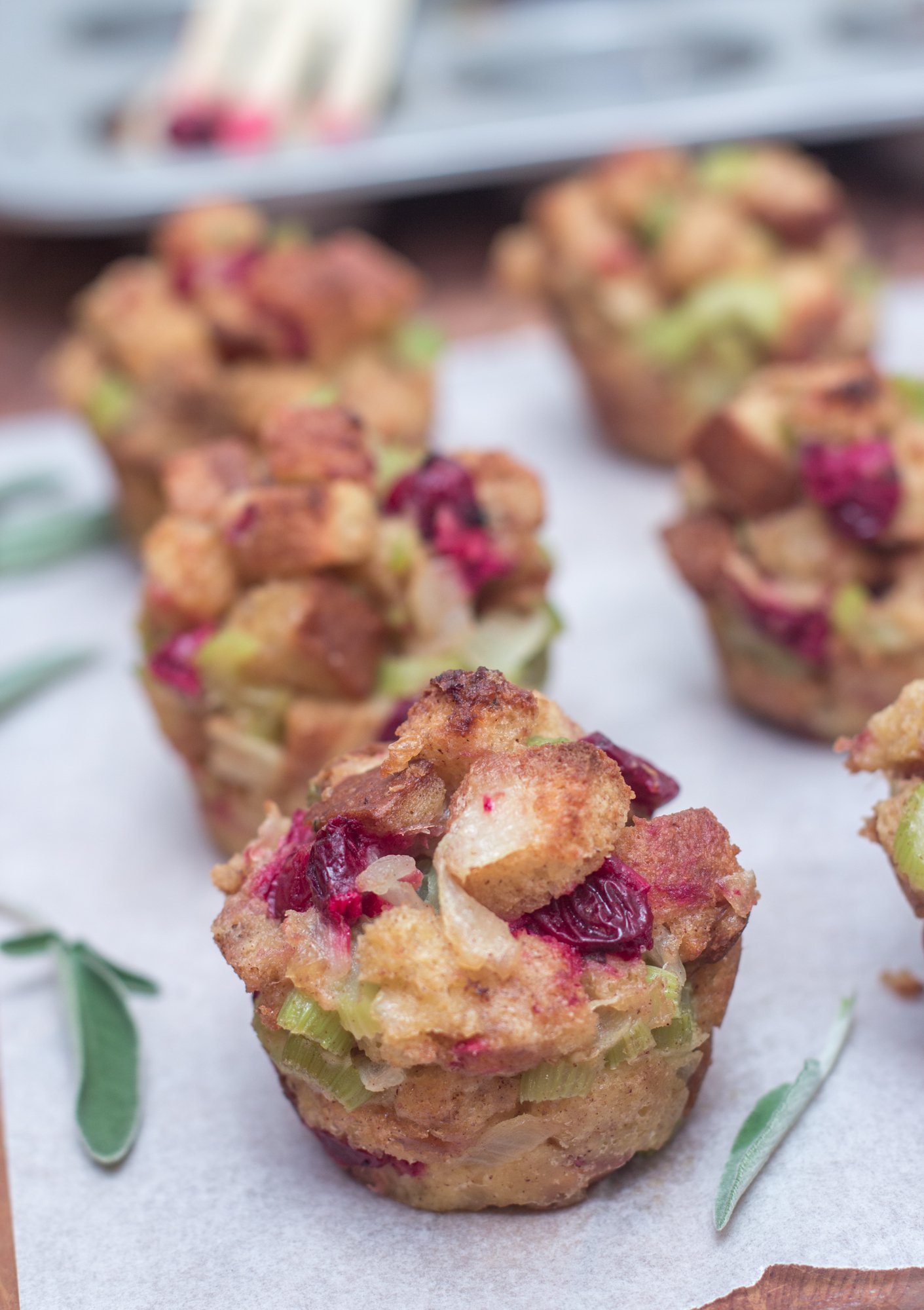 Cranberry & Sage Stuffing Muffins