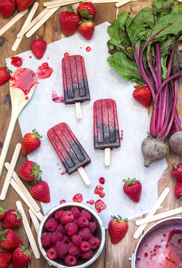 Beet Berries Popsicles