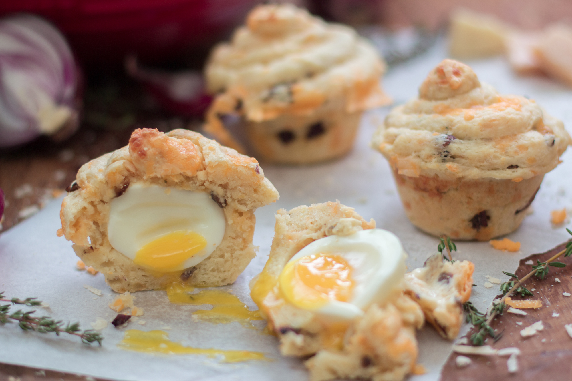 Egg Baked Inside a Muffin
