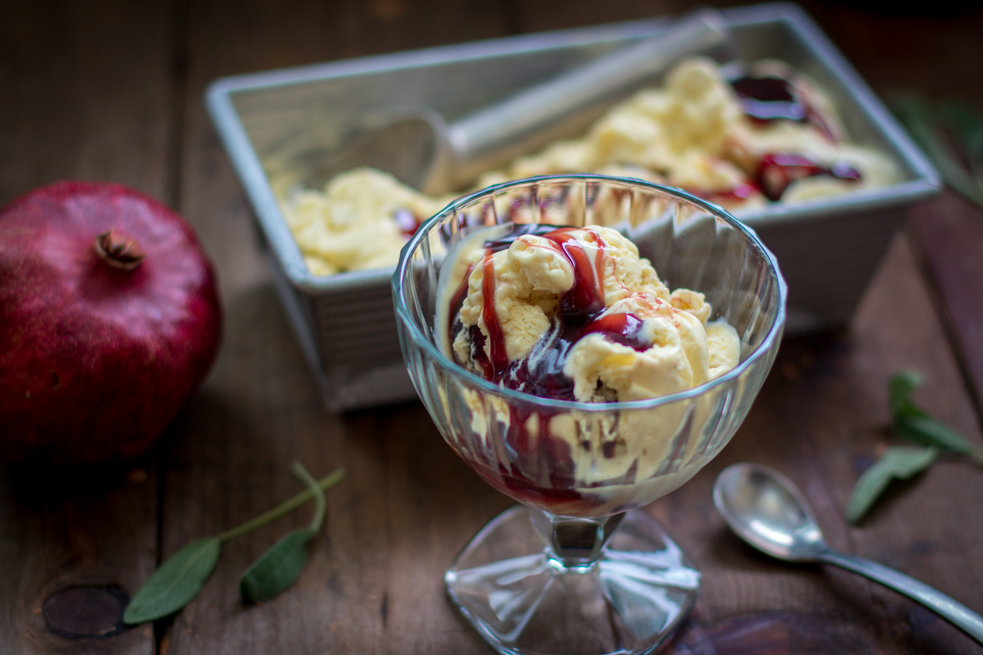 Pomegranate & Sage Ice Cream