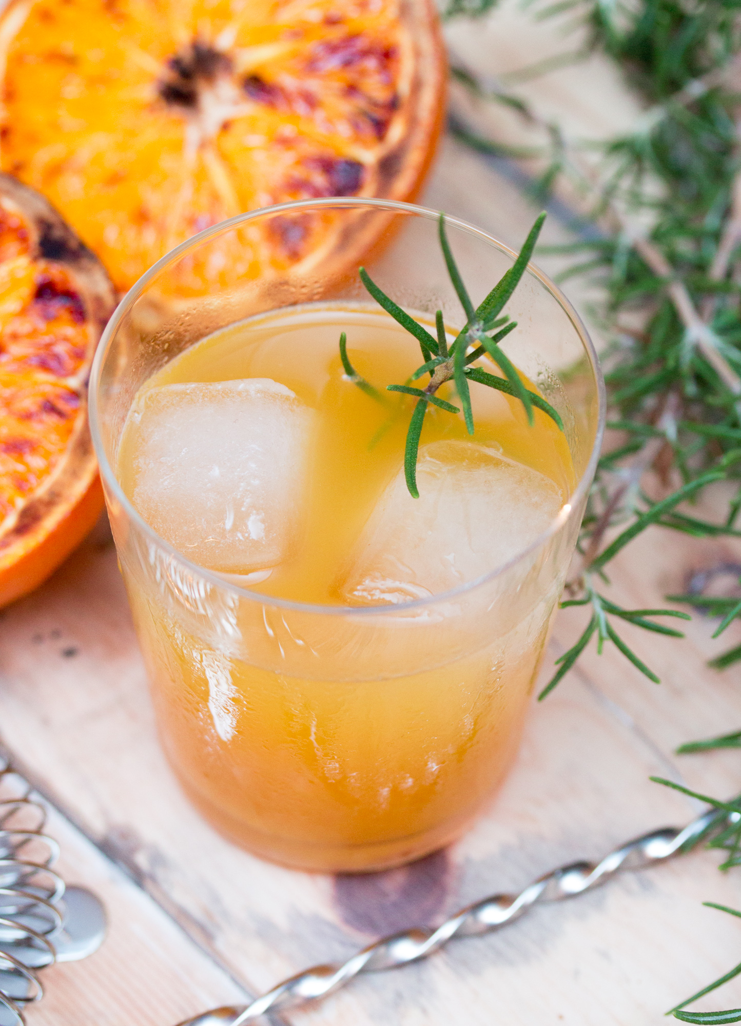 Roasted Orange & Rye Whiskey Cocktail Jerry James Stone