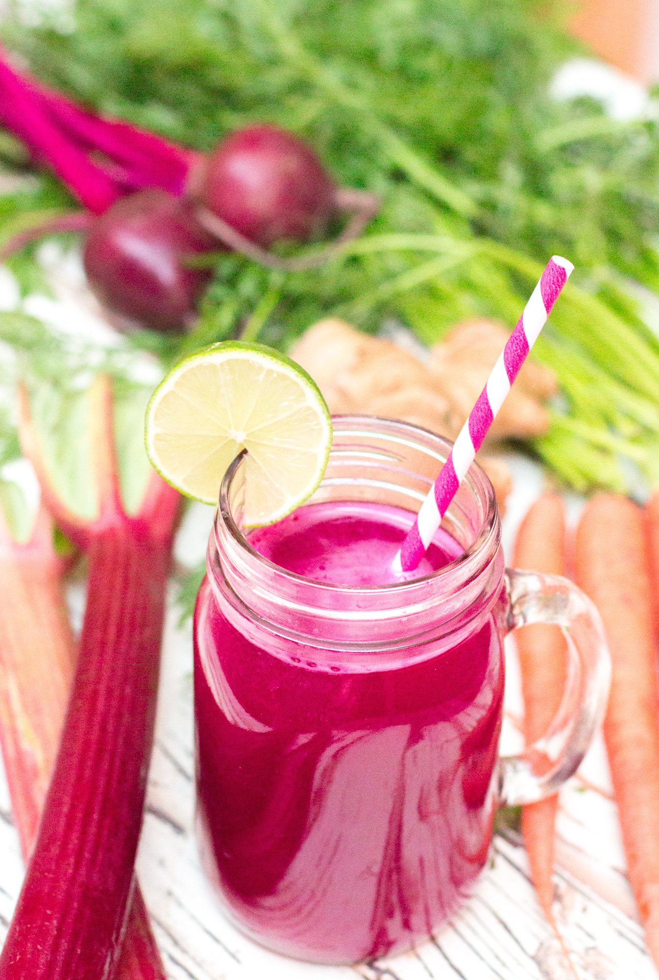 Rhubarb, Ginger & Beet Juice