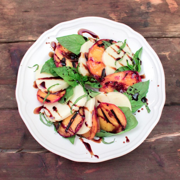 Grilled Peach Caprese Salad