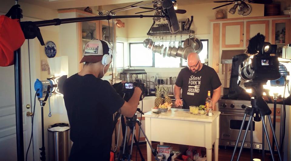 Jerry James Stone Cooking on Camera