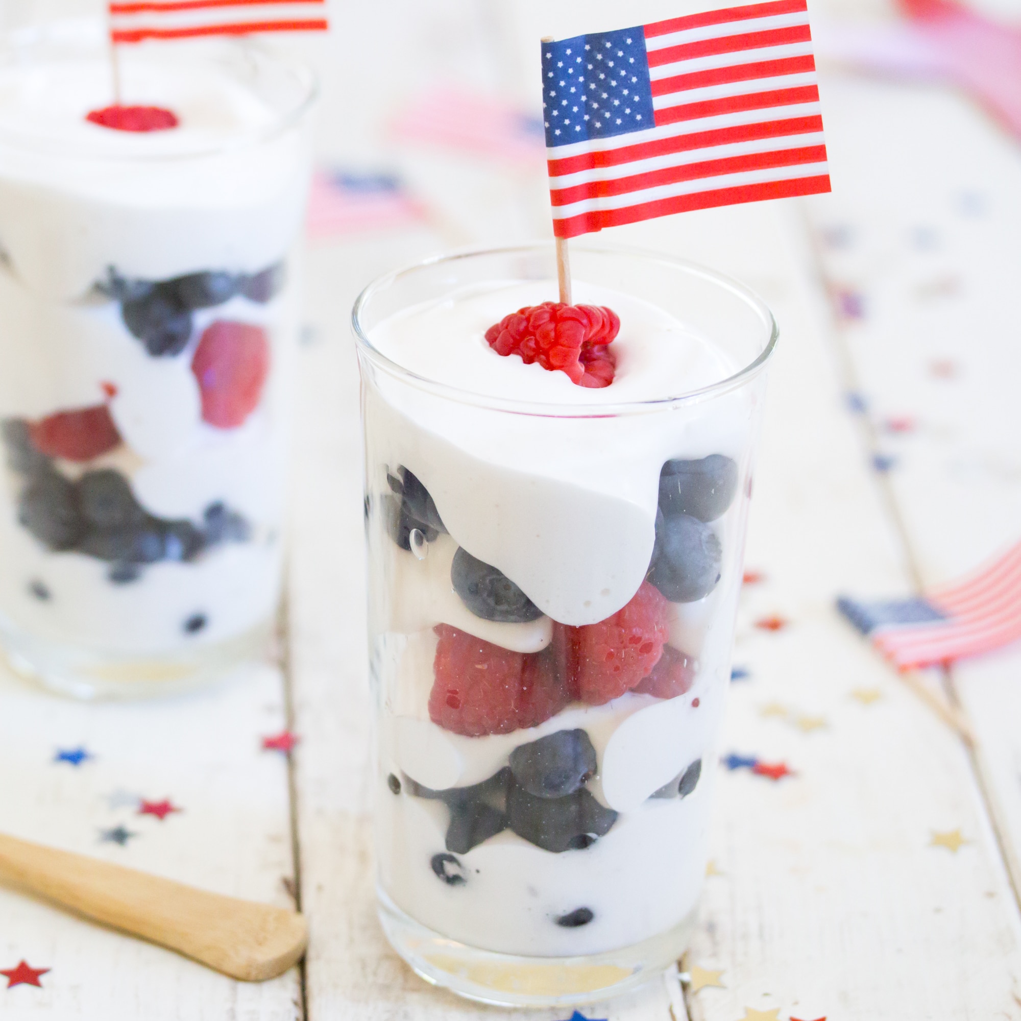 4th of July Berry Parfait (Vegan)
