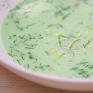 Cold Cucumber Soup with Greek Yogurt, Dill Recipe