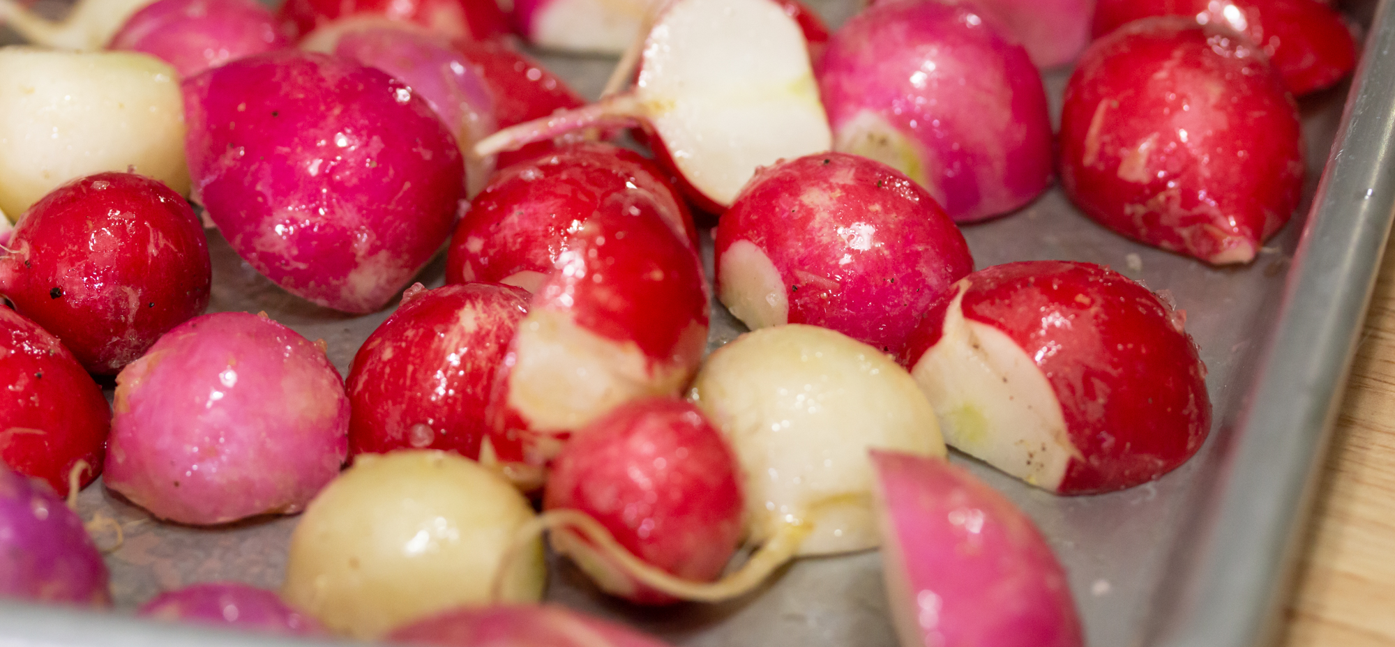 Roasted Radishes with Pesto (Vegan)