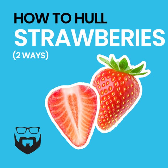 How to Hull Strawberries (2 ways) Square - Blue
