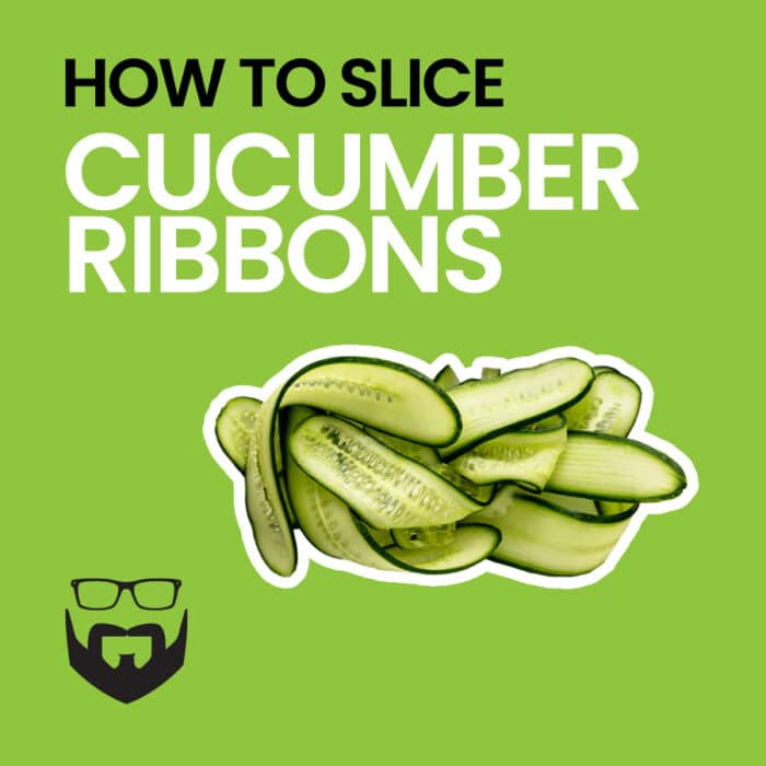 How to Slice Cucumbers into Ribbons Square -Green