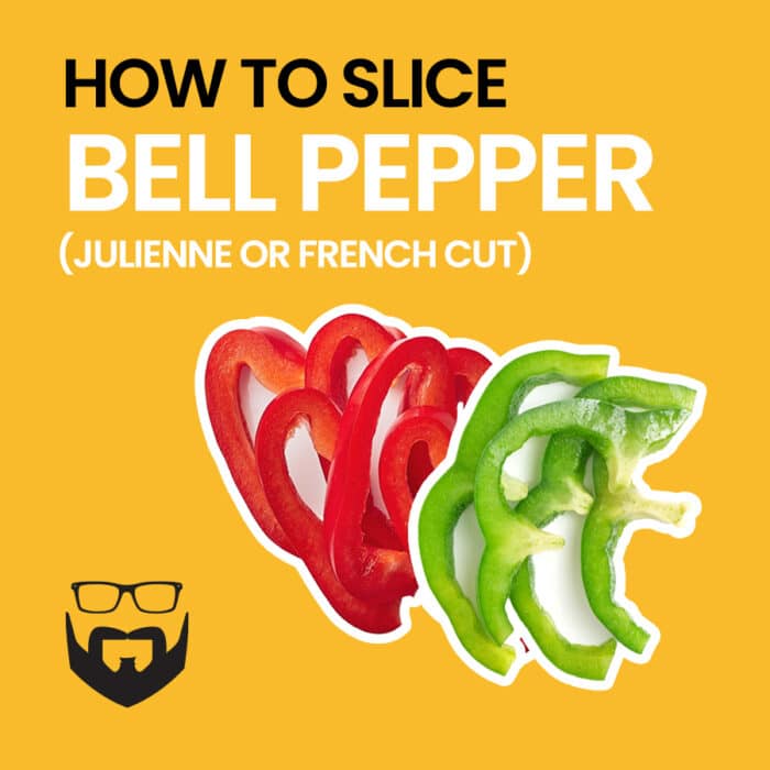 How to Slice Bell Peppers (Julienne or French Cut) Square - Yellow