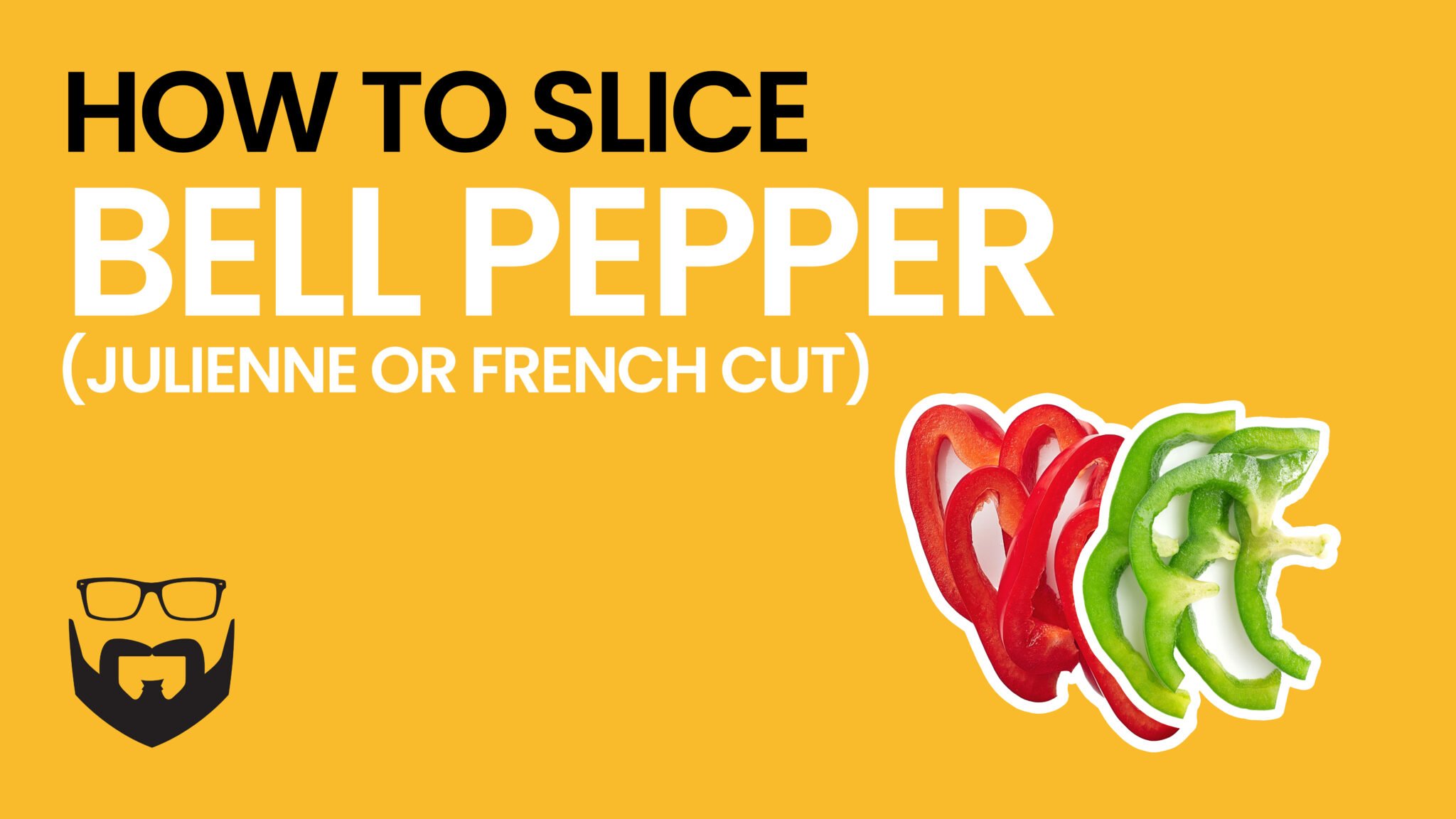 How to Slice Bell Peppers (Julienne or French Cut) Video - Yellow