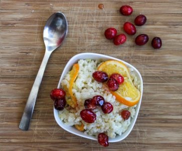Baked Orange Vanilla Risotto with Honey Poached Cranberry 3