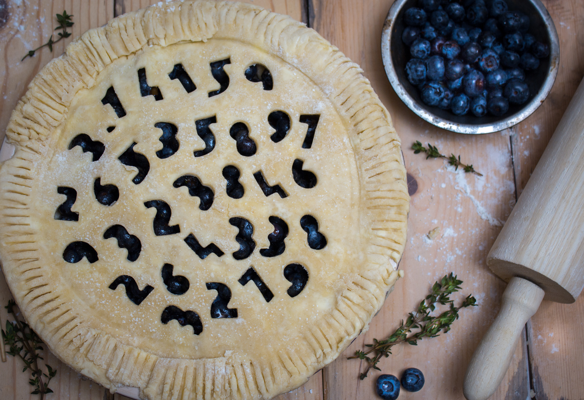 Blueberry Thyme Pie for Pi Day 2 4
