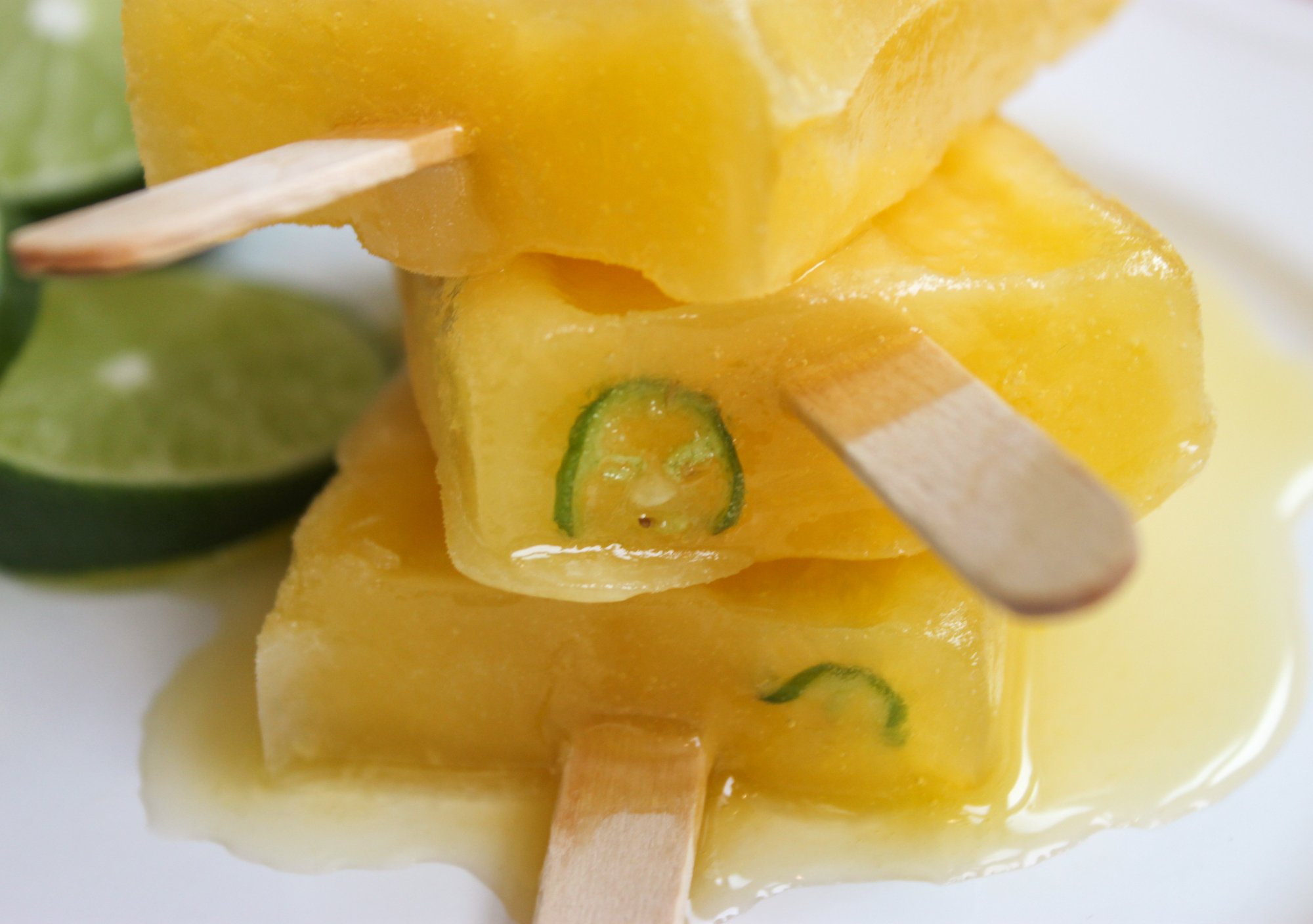Boozy Mango Popsicle with Lime Serrano Close Up 2 3