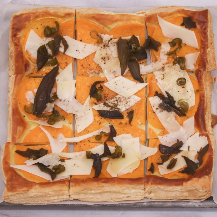Butternut Squash Tart with Spicy Honey and Sage 1