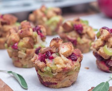 Cranberry Sage Stuffing Muffins 1
