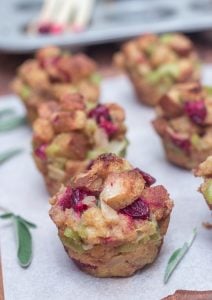Cranberry Sage Stuffing Muffins 2 3