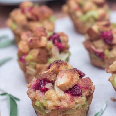 Cranberry Sage Stuffing Muffins 2 3