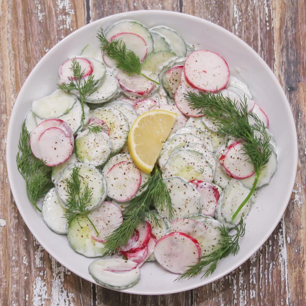 Creamy Cucumber Radish Salad