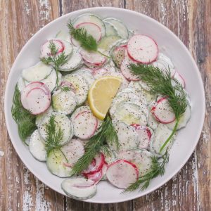 Creamy Cucumber Radish Salad 1