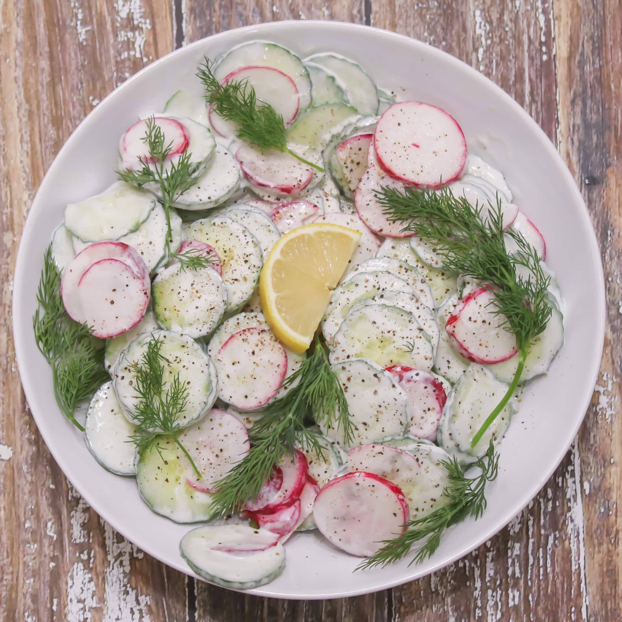 Creamy Cucumber & Radish Salad