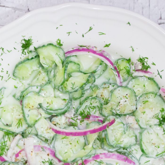 Cucumber Onion Salad with Greek Yogurt Dressing Main 1
