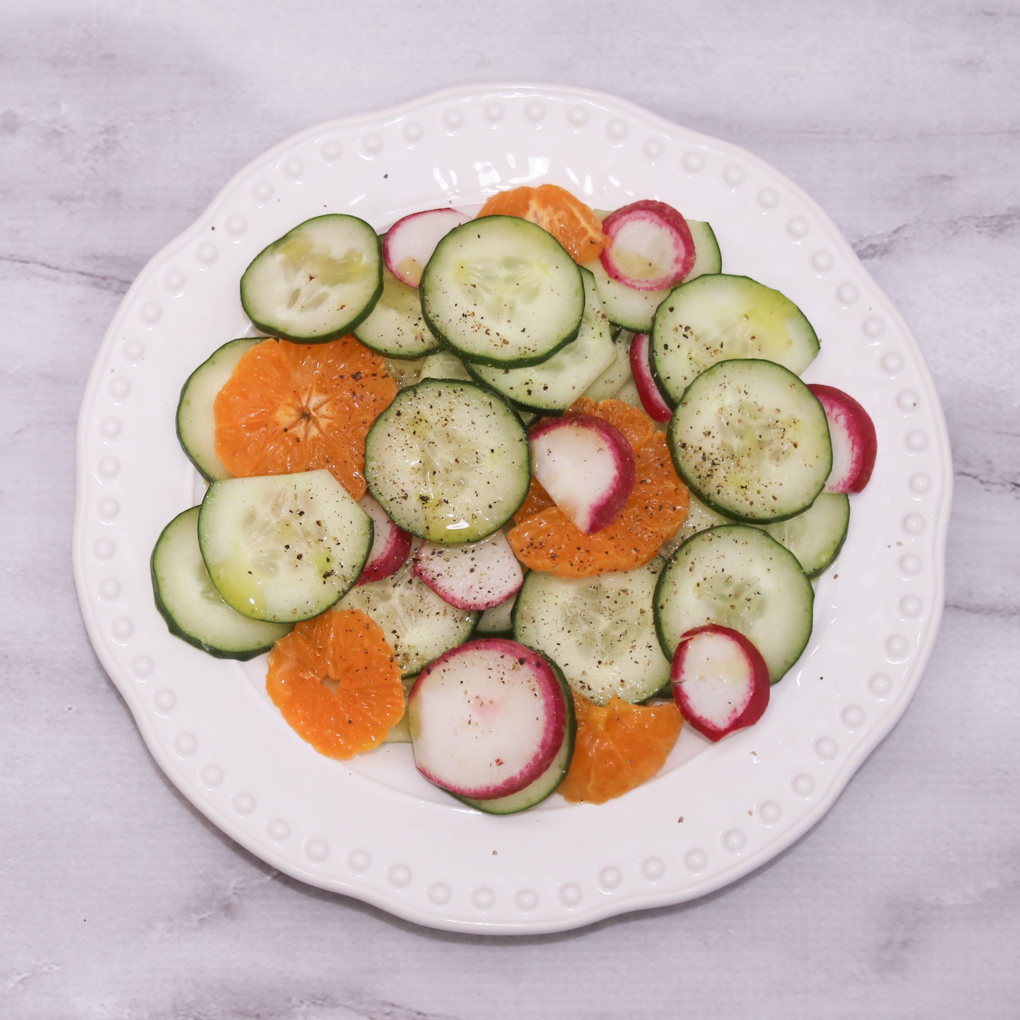 Cucumber & Radish Salad with Citrus Vinaigrette Dressing