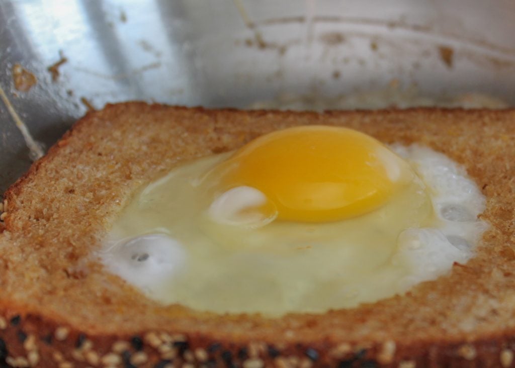 Frying Egg in a Basket 1