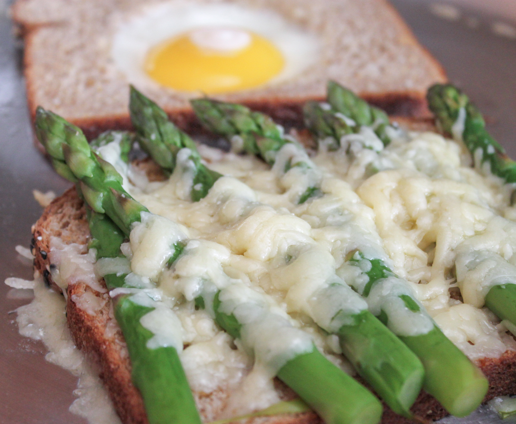 Egg in a Basket Grilled Cheese with Asparagus Jerry James Stone