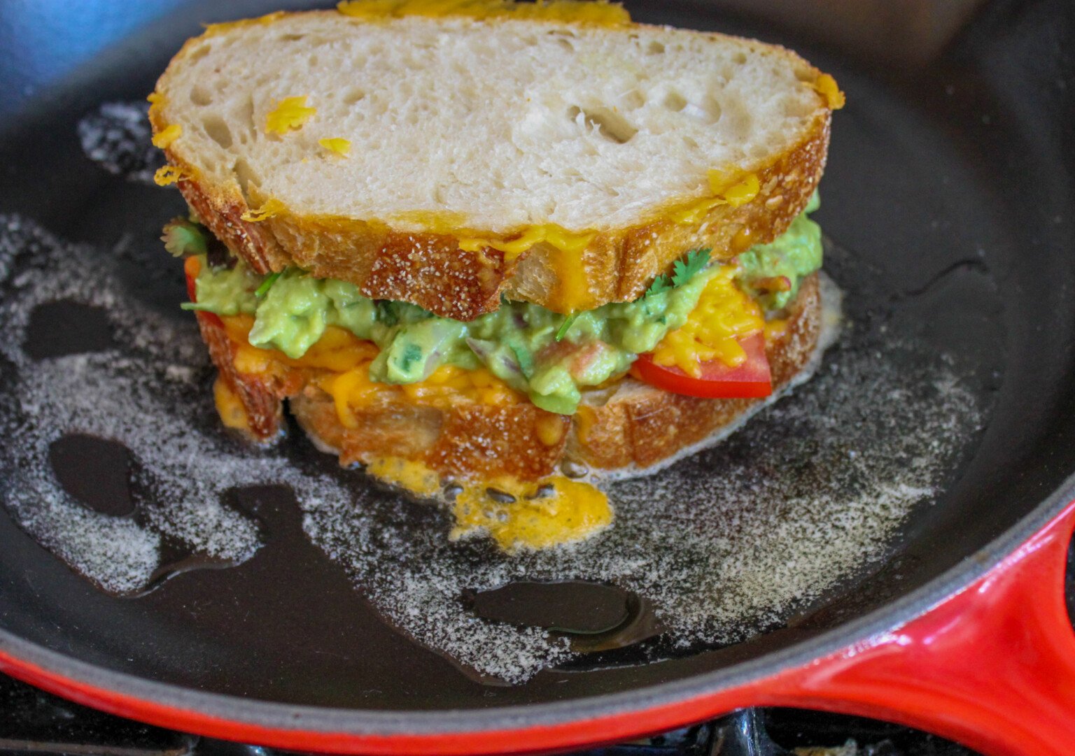 Guacamole Grilled Cheese Sandwich
