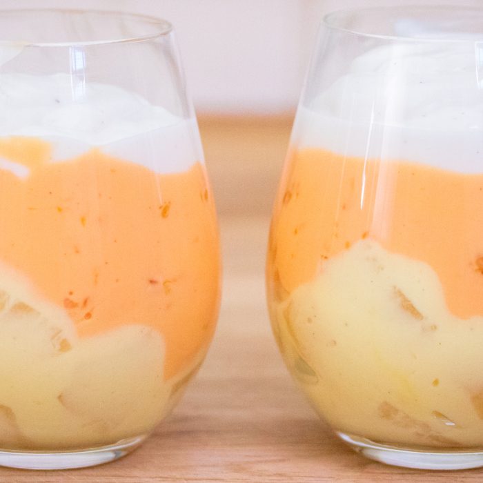 Halloween Yogurt Parfait with Pineapple Oranges 1