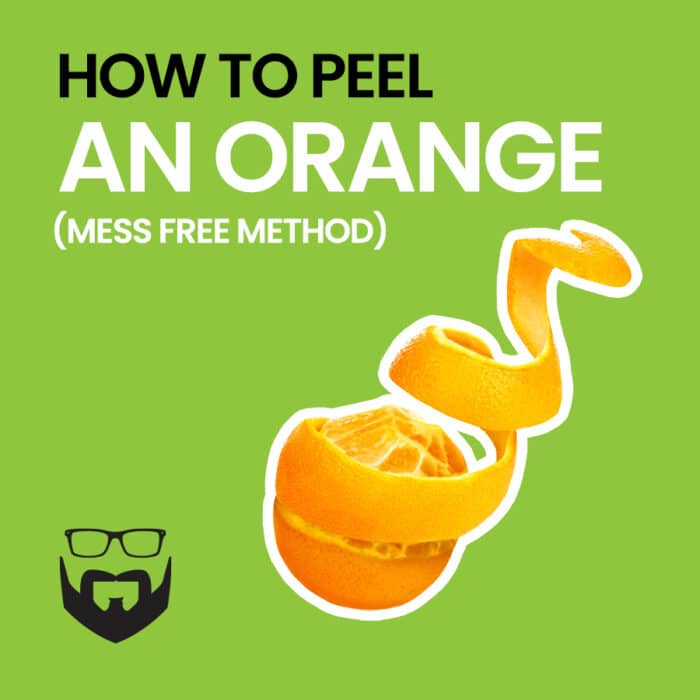 How to Peel an Orange (Mess Free Method) Square - Green