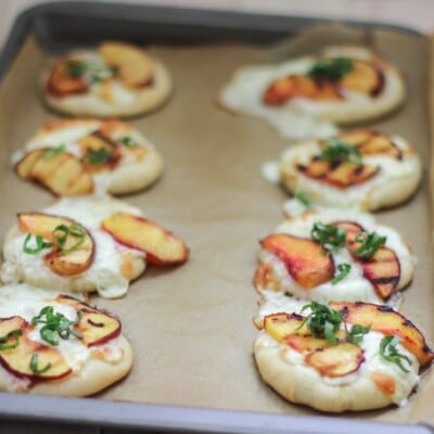 Mini Peach Basil Pizza 2 3