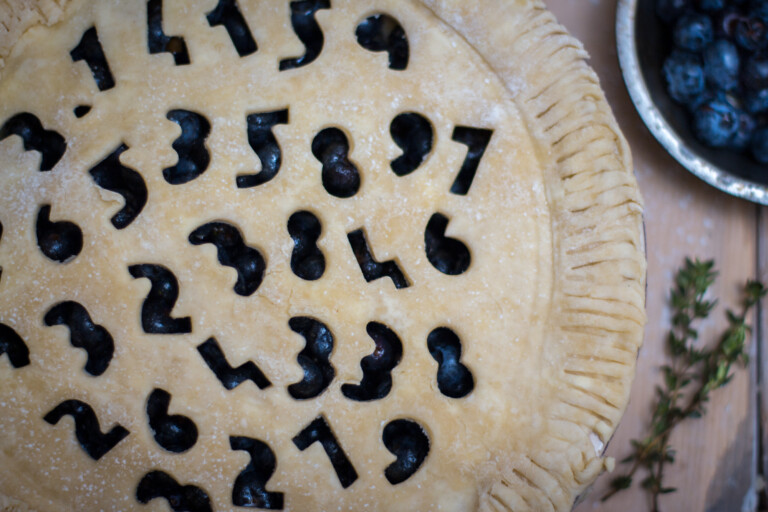 Blueberry & Thyme Pie for Pi Day