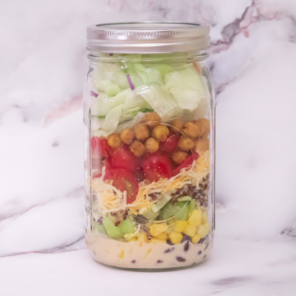 Southwest Jar Salad with Roasted Chickpeas, Quinoa Jerry James Stone